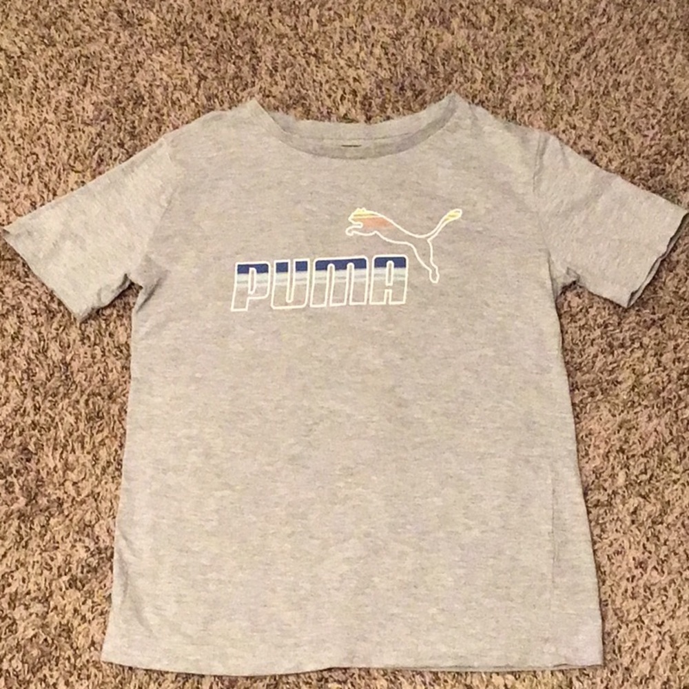 Puma Logo Shirt Gray - Boys Size Large
